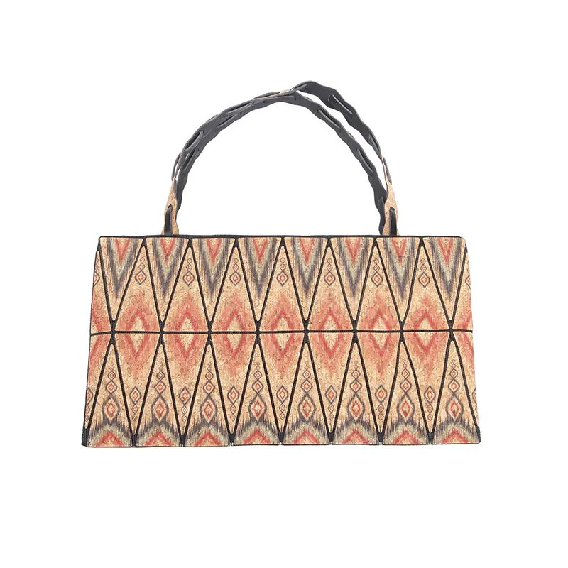 Geometric Lattice Eco-Friendly Cork Bag