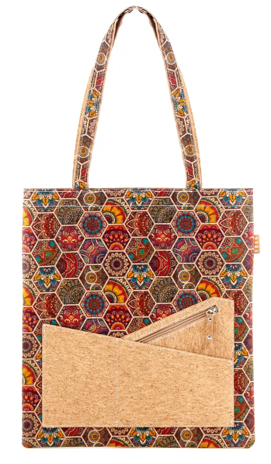 ကြီးမားသော စွမ်းဆောင်ရည်ရှိသော Eco-Friendly Cork စျေးဝယ်အိတ်